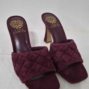 Vince Camuto Quilted Burgundy Heels